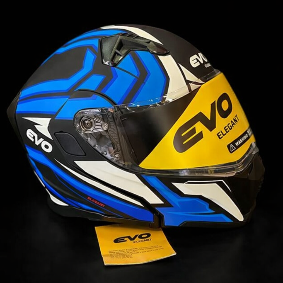 EVO ELEGANT Evo çene açılır mavi kask