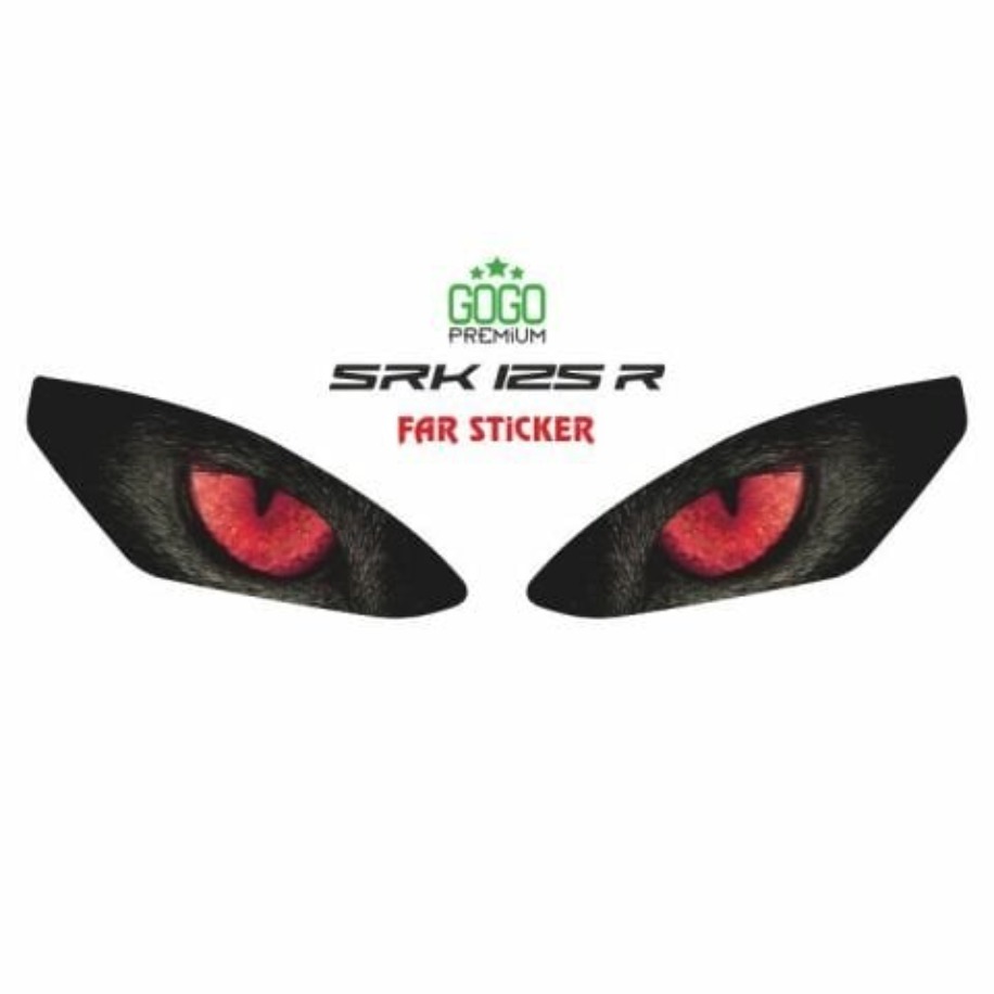 RKS SRK 125 R 2023 - 2025 UYUMLU FAR STİCKER KIRMIZI