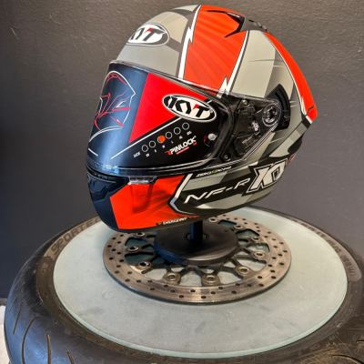 KYT NF-R KASK XAVI FORES REPLICA 2021 MATT BLACK-RED