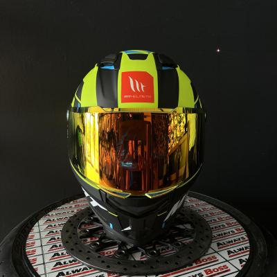 MT Helmets Stinger 2 Zivze C3 Mat Flour Kapalı Motosiklet Kaskı
