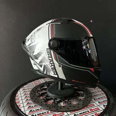 MT Helmets Mt Braker Sv Charm A1 Mat SİYAH-BEYAZ