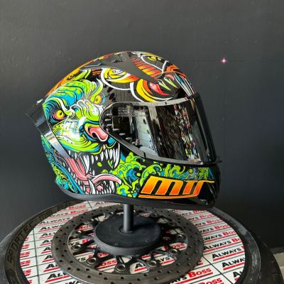 MTS PRO HELMETS M-801 SNAKE AZURE FULL FSCE KASK